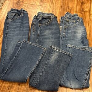 Wrangler Kids Dark and Light Blue Jeans bundle -16 slim